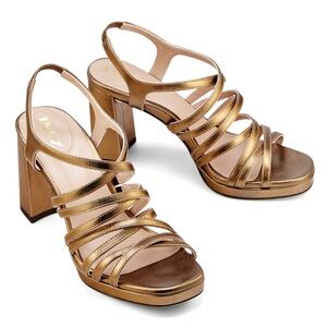 INEZ NAOMI in Soft Bronze Heels Size 7 B94